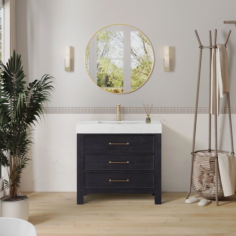 Lark Manor Ardilia 36'' Single Bathroom Vanity with Engineered Marble